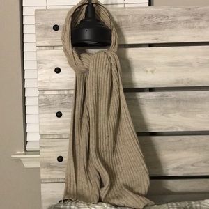 Tan knitted scarf